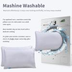 SLEEPDIARY Pillow Queen Size,Hotel-Quality Bed Pillows with Zipper for Adjustable Loft, Machine Washable, Down Alternative Filling for Back, Side & Stomach Sleepers,Gray