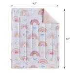 Joyreap 4 Piece Toddler Bedding Set- Pink Rainbow Lovely Design, Microfiber Toddler Bedding Comforter Set for Kids Girls