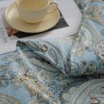 Cozaline 100% Cotton Duvet Cover King Size Blue Boho Paisley Pattern Duvet Cover Sets with Zipper Closure 3 Pcs Soft & Breathable Luxury Bedding Sets