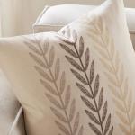 YZJZEDS 100% Cotton Farmhouse Leaves Throw Pillow Covers Set of 2, 16x16 Inch Mixed Beige Pastoral Decorative Print Cushion Covers for Sofa Bed Living Room Home Decor