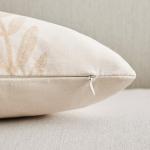 YZJZEDS 100% Cotton Farmhouse Leaves Throw Pillow Covers Set of 2, 16x16 Inch Mixed Beige Pastoral Decorative Print Cushion Covers for Sofa Bed Living Room Home Decor