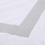 SUPERIOR Glenmont Embroidered Duvet Cover Set, Long-Staple Cotton, Full/Queen White