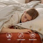 Bedsure Linen Duvet Cover King - Linen Cotton Blend Duvet Cover, PureWoven Cooling & Breathable Bedding Set for Hot Sleepers, Moisture Wicking & Durable Cover Set 3 Piece (Linen Color)