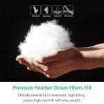 APSMILE Fluffy Heavyweight Down Feather Fibers Comforter Super King Size, Thick Duvet for Winter Climates/Cold Sleepers -Ultra Soft 100% Organic Cotton Cover, Luxury Duvet Insert (White, 120x120)