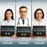 Bamboo Viscose & Silk Blended Silver Infused Queen Bed Sheets, 10% Silver for Permanent Self-Purifying & Clear Skin & Acne-Prone, Cooling Sheets Bedding for Hot Sleepers, Natural Odor Control Sheets