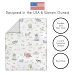 Sweet Jojo Designs 4-Piece Baby Crib Bedding Set (Farm Animals) for Boys or Girls, Infants/Nursery incl. Blanket, Fitted Sheet, Skirt, Diaper Stacker (Chicken, Farmhouse, Barn, Sheep, Horse, Cow, Pig)