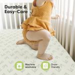 KeaBabies 2-Pack Baby Crib Sheets for Boys, Girls - 52x28 Viscose Derived from Bamboo Toddler Bed Sheets Neutral, Fitted Crib Mattress Cover for Standard Baby Bedding, Soft & Cozy (Fleur)