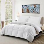 Gooeb Flat Ultra Thin Bed Pillows Standard/Queen Size Pillow Set of 2 Extra Soft Down Alternative for Stomach Back Sleeping White