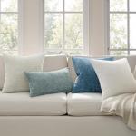 MIULEE Pack of 2 Blue Throw Pillow Covers 18x18 Inch Coastal Summer Modern Boho Accent Decorative Pillow Covers Soft Chenille Farmhouse Cushion Covers for Home Decor Couch Bed Sofa Living Room