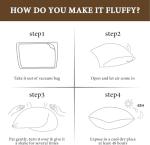 BHZ Goose Down Feather Pillows Queen Size - Hotel Collection Bed Pillows for Sleeping Medium Firm Soft Support Pillow for Side and Back Sleepers with Breathable Cover