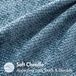 MIULEE Pack of 2 Blue Throw Pillow Covers 18x18 Inch Coastal Summer Modern Boho Accent Decorative Pillow Covers Soft Chenille Farmhouse Cushion Covers for Home Decor Couch Bed Sofa Living Room