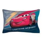 Disney Cars Piston Cup Circuit Blue, Red, and Yellow, Lightning McQueen and Mater 4 Piece Toddler Bed Set - Comforter, Fitted Bottom Sheet, Flat Top Sheet, and Reversible Pillowcase