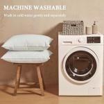 BHZ Goose Down Feather Pillows Queen Size - Hotel Collection Bed Pillows for Sleeping Medium Firm Soft Support Pillow for Side and Back Sleepers with Breathable Cover