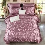 Bedbay Satin Comforter Set Queen Size,Satin Bed Sheets 10-Piece,Silk Like Queen Bed Set,Bean Paste Room Bed in a Bag,Pinch Pleat Bedding Set,Soft Silky Pintuck Luxury Comforter Set with Sheet Set