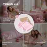 Bedsure Satin Pillowcase for Hair and Skin Queen, Similar to Silk Pillow Cases, Valentine Pillow Covers Set of 2 with Envelope Closure, Pink Room Decor Essentials, Gifts for Women Girls 20x30 Inches