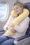 EVOLIVE Question Mark Neck Pillow, Soft Velvet Neck Support Decorative Pillow for Couch, Bed, Office & Travel, Ergonomic Cushion with Hand Rest, 15"x24" (Yellow)