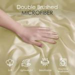 Hearth & Harbor Vanilla Yellow Duvet Cover Queen Size - 3 Piece Soft Double Brushed Bedding Set - Includes 1 Queen Duvet Cover with Button Closure 90x90 inches and 2 Pillow Shams