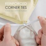 Hearth & Harbor Vanilla Yellow Duvet Cover Queen Size - 3 Piece Soft Double Brushed Bedding Set - Includes 1 Queen Duvet Cover with Button Closure 90x90 inches and 2 Pillow Shams