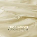 Hearth & Harbor Vanilla Yellow Duvet Cover Queen Size - 3 Piece Soft Double Brushed Bedding Set - Includes 1 Queen Duvet Cover with Button Closure 90x90 inches and 2 Pillow Shams