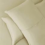 Hearth & Harbor Vanilla Yellow Duvet Cover Queen Size - 3 Piece Soft Double Brushed Bedding Set - Includes 1 Queen Duvet Cover with Button Closure 90x90 inches and 2 Pillow Shams