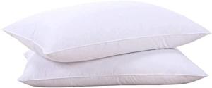 puredown® Goose Feathers and Down White Pillows with 100% Soft Cotton Cover, Bed Sleeping Hotel Collection Pillows Set of 2 King Size