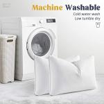 puredown® Goose Feathers and Down White Pillows with 100% Soft Cotton Cover, Bed Sleeping Hotel Collection Pillows Set of 2 King Size