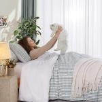 Oli Anderson 100% Cotton Waffle Comforter Set King Size, 3 Pieces Lightweight Breathable All Season Bed Comforter, Soft Skin-Friendly Blanket for Bedroom Guest Room, Machine Washable, Green