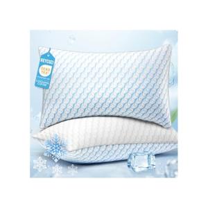 HEYCUZI Bed Pillows Queen Size for Sleeping - Breathable Cooling Down Alternative Soft Pillows Set of 2 for Side, Back, and Stomach Sleepers - Hotel Quality Fluffy Microfiber Fill Skin-Friendly