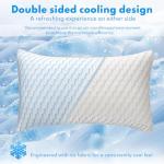 HEYCUZI Bed Pillows Queen Size for Sleeping - Breathable Cooling Down Alternative Soft Pillows Set of 2 for Side, Back, and Stomach Sleepers - Hotel Quality Fluffy Microfiber Fill Skin-Friendly