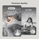 Bedsure Full Size Comforter Set - 7 Pieces Reversible Grey Bedding, Full Size Bed Set for All Seasons, Bed in a Bag with Down Alternative Comforter, Sheets, Pillowcases & Shams