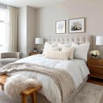 MIULEE Faux Fur Decorative Throw Pillow Covers 18x18 Inch Set of 2, Modern Spring Home Decor Soft Plush Couch Pillows Cozy Fluffy Cushion Covers for Sofa Bed Beige