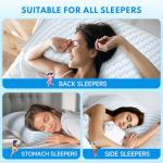 HEYCUZI Bed Pillows Queen Size for Sleeping - Breathable Cooling Down Alternative Soft Pillows Set of 2 for Side, Back, and Stomach Sleepers - Hotel Quality Fluffy Microfiber Fill Skin-Friendly