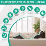 Bambulex 4PCS Wedge Pillow Set for After Surgery, Orthopedic Bed Wedge Pillow for Back Pain Relief, Sitting Up in Bed, Acid Reflux, Adjustable Post Surgery Pillows for GERD, Snoring, White/Grey