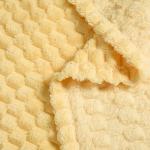 Vessia Flannel Fleece Throw Blanket(50x70 inch), 3D Jacquard Light Yellow Fuzzy and Warm Blanket for Couch,Sofa,Bed,Chair, 300GSM Super Soft Touch Cozy Lightweight Throw for All-Season Home Decor
