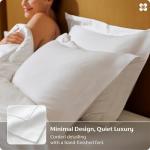 Bedsure 100% Giza Egyptian Cotton Duvet Cover Queen Size, CEA Certified Luxury Hotel Duvet Cover, PureWoven Soft & Breathable Sateen Bedding Set for All-Season, 3 Pieces, 90"x90" (White)