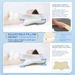 Pain Relief Cervical Pillow for Neck Support,Adjustable Ergonomic Pillow Cozy Sleeping,Odorless Orthopedic Memory Foam Pillows,Contour Bed Pillow for Side Back Stomach Sleeper