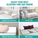 Vekkia Queen Size Bed Wedge Pillow for Headboard Gap/Mattress Wedge Gap Filler/Bed Gap Filler Fill 0-6" Gap Between Headboard and Mattress,60"x10"x6"-White