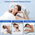 Pain Relief Cervical Pillow for Neck Support,Adjustable Ergonomic Pillow Cozy Sleeping,Odorless Orthopedic Memory Foam Pillows,Contour Bed Pillow for Side Back Stomach Sleeper