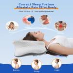 Pain Relief Cervical Pillow for Neck Support,Adjustable Ergonomic Pillow Cozy Sleeping,Odorless Orthopedic Memory Foam Pillows,Contour Bed Pillow for Side Back Stomach Sleeper