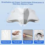 Pain Relief Cervical Pillow for Neck Support,Adjustable Ergonomic Pillow Cozy Sleeping,Odorless Orthopedic Memory Foam Pillows,Contour Bed Pillow for Side Back Stomach Sleeper