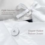 Bare Home 100% Organic Cotton King Duvet Cover Set - Crisp Percale Weave - Lightweight & Breathable - Cooling Duvet Cover Set (King, White)