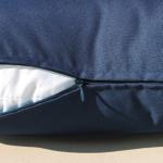 MIULEE Pack of 2 Decorative Outdoor Waterproof Pillow Covers Square Garden Cushion Sham Throw Pillowcase Shell for Patio Tent Couch 18x18 Inch Dark Blue