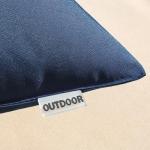 MIULEE Pack of 2 Decorative Outdoor Waterproof Pillow Covers Square Garden Cushion Sham Throw Pillowcase Shell for Patio Tent Couch 18x18 Inch Dark Blue