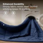 Bedsure 7 Pieces Full Comforter Set Premium Series, Hotel Luxury Soft Bed in a Bag, Goose Down Alternative, Safe for Sensitive Skin Bedding Comforter All Season Medium Warmth, Navy Blue Full Size