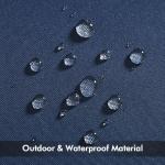 MIULEE Pack of 2 Decorative Outdoor Waterproof Pillow Covers Square Garden Cushion Sham Throw Pillowcase Shell for Patio Tent Couch 18x18 Inch Dark Blue