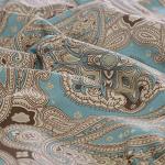 Brandream Boho Paisley Print Luxury Duvet Quilt Cover and Shams 3pc Bedding Set Bohemian Damask Medallion 800TC Egyptian Cotton Sateen - Queen Size, Taupe