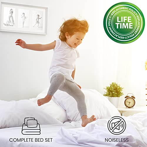 Queen Waterproof Mattress Protector with 2 Pillow Covers