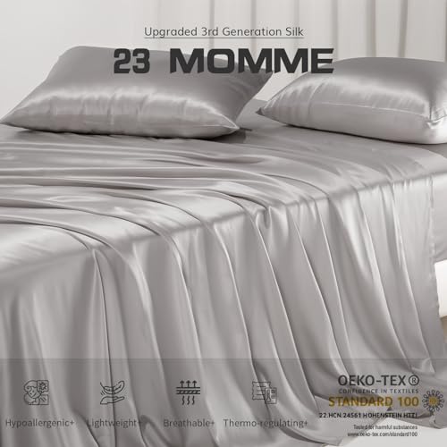 Luxurious 23 Momme 100% Silk Queen Bed Set