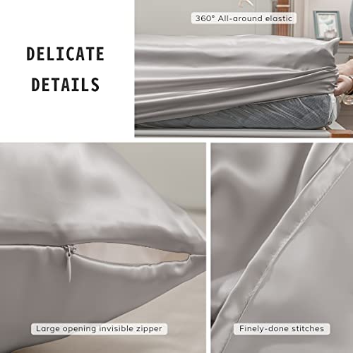 Luxurious 23 Momme 100% Silk Queen Bed Set