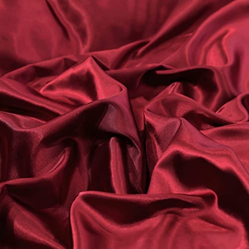 Luxurious Wine Red Satin Bedding Set Queen